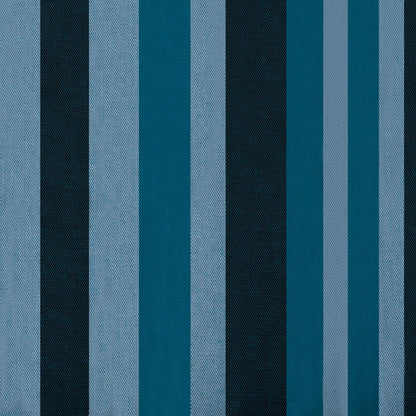 Close up of blue striped hammock fabric texture
